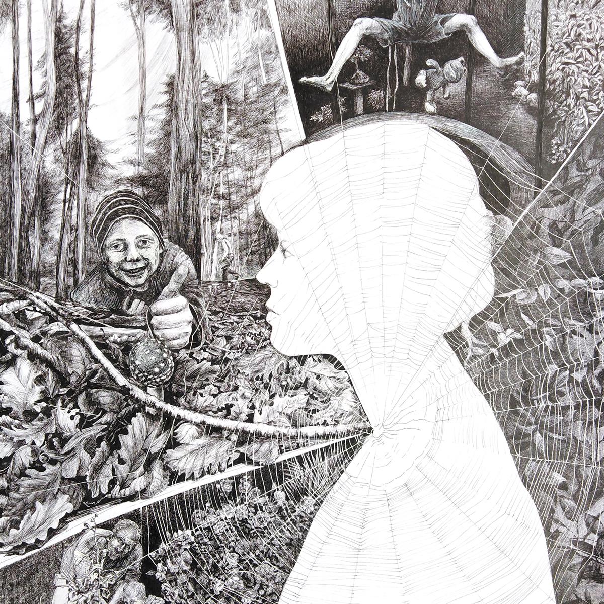 Empty, flomaster, 70x50cm, 2020.