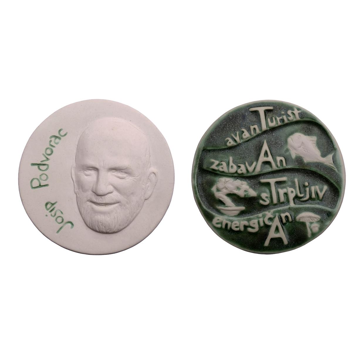 Josip Podvorac, 2022., porculan, 80 mm – dvostrana medalja