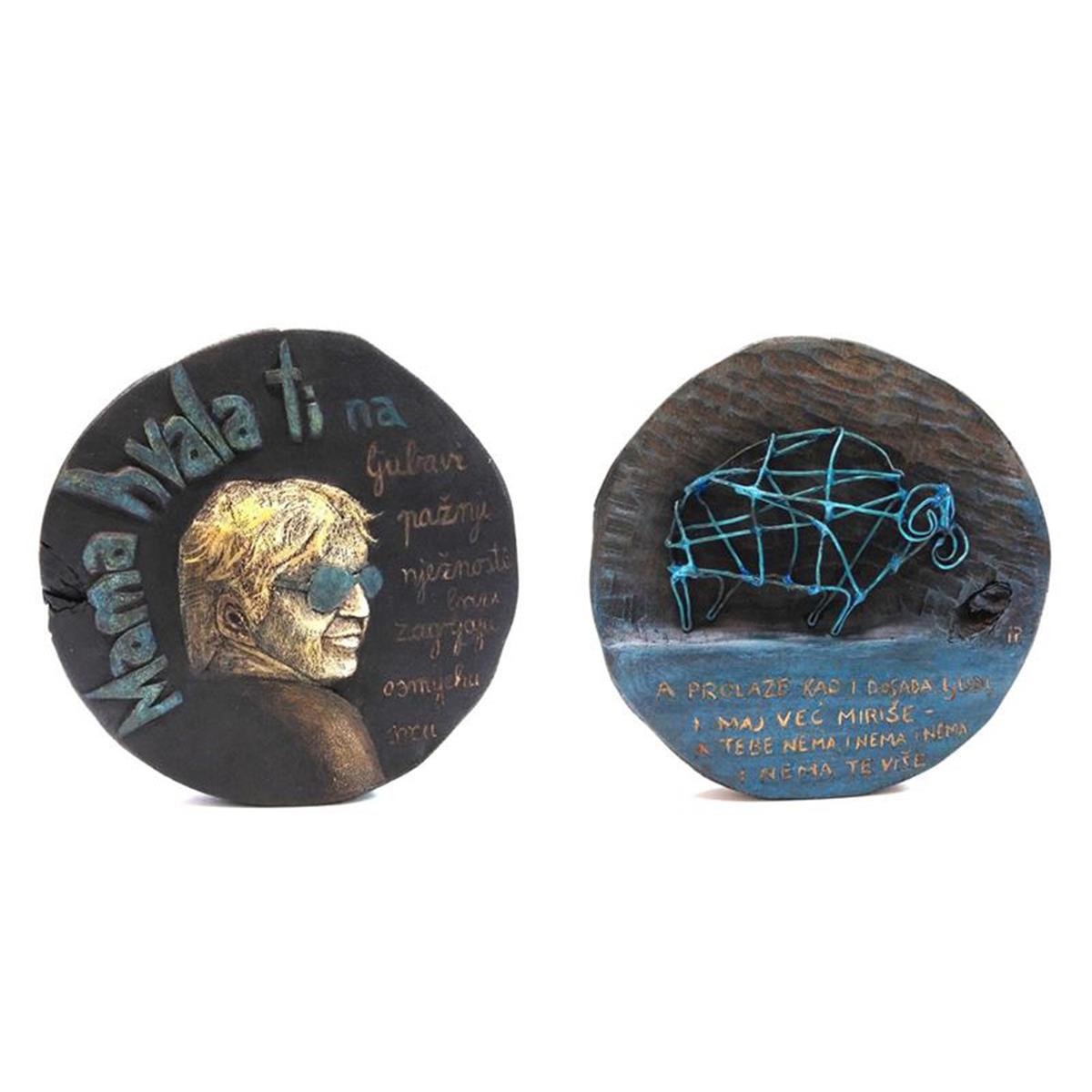 Mama, hvala ti!, 105x102x20mm, drvo, bakrena žica, akril, 2019.