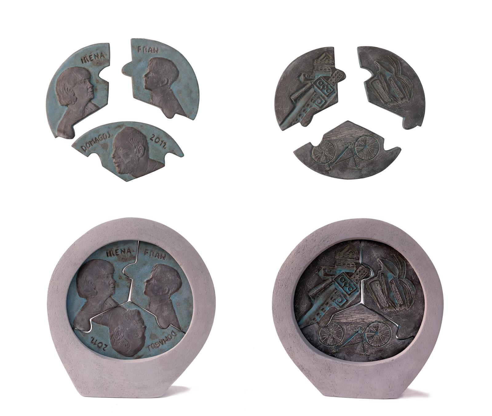 Obitelj, 170mm, keramika, crna kamenina i glazura,  2022.