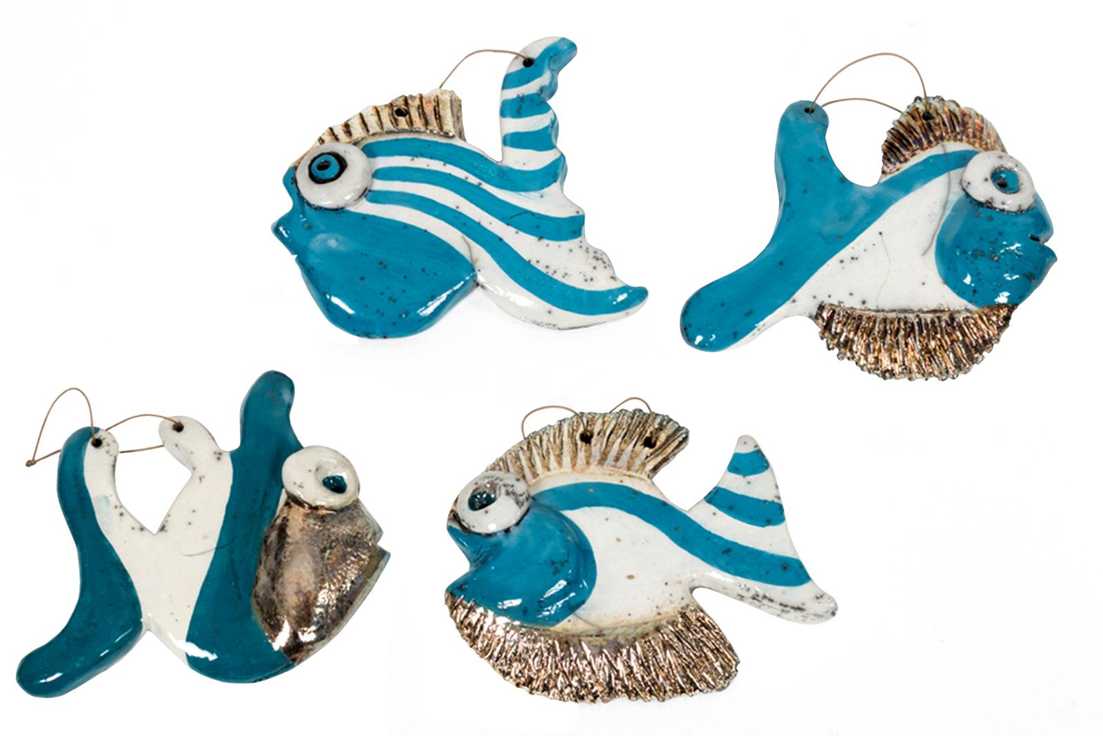 Ribe, reljef, keramika, 13,5x13x2,5cm