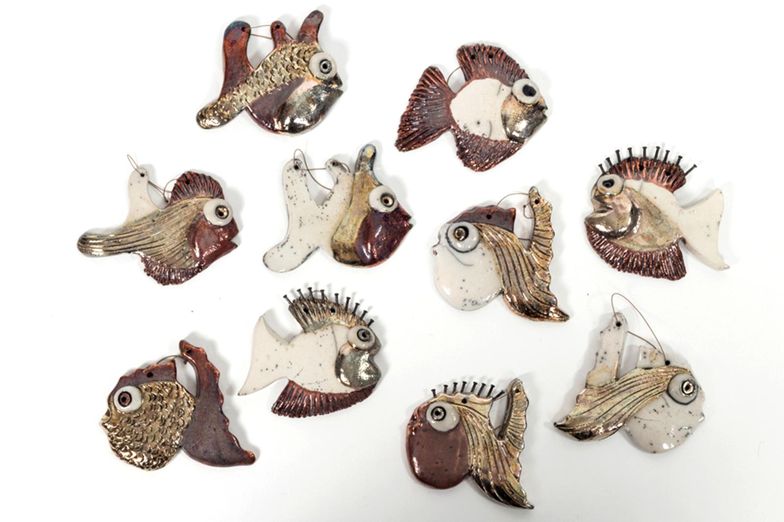 Ribe, reljef, keramika,