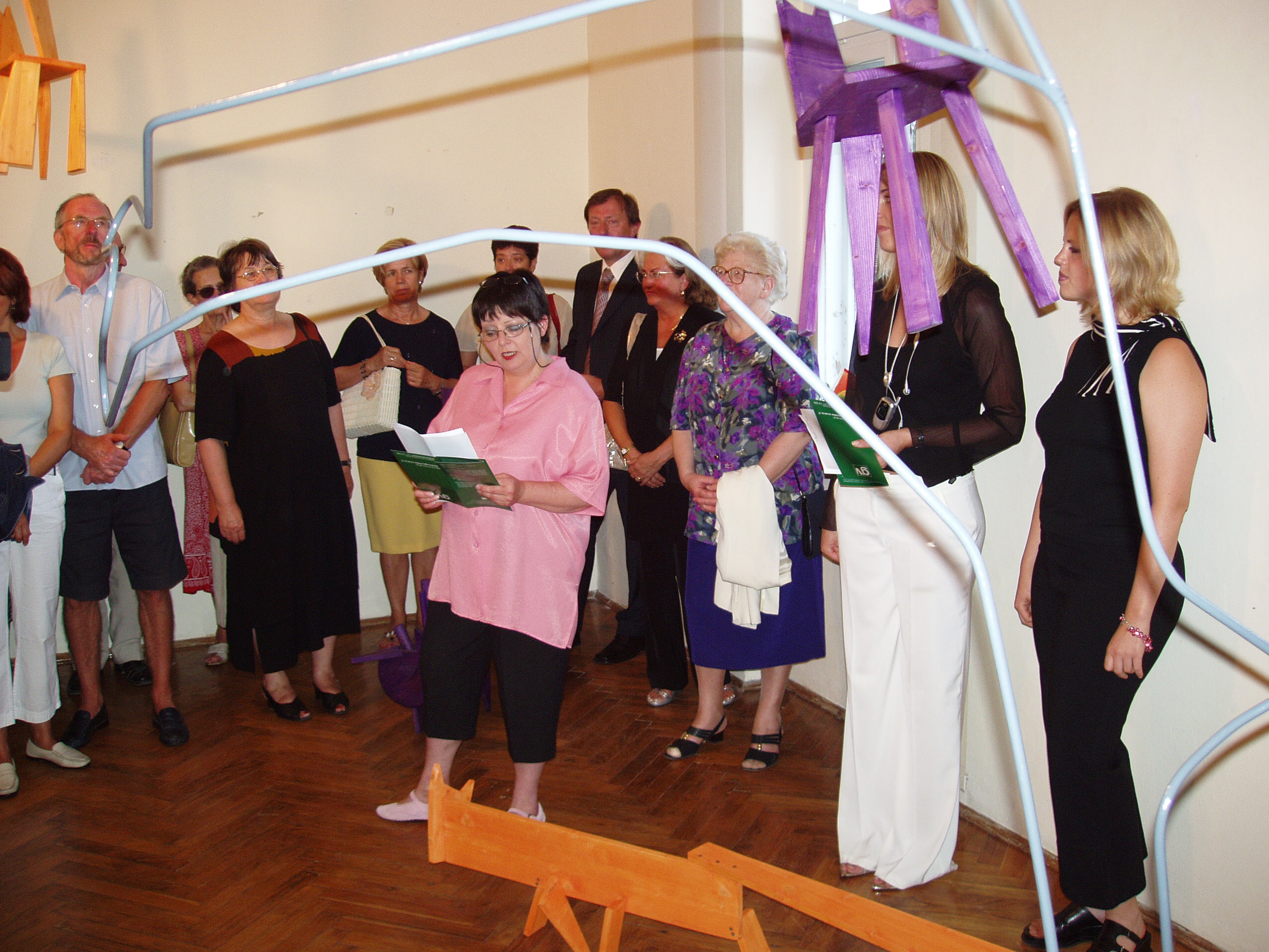 Otvorenje izložbe Mačkoglumište - scena 2 u Galerija Vincent u Kastvu 2005.