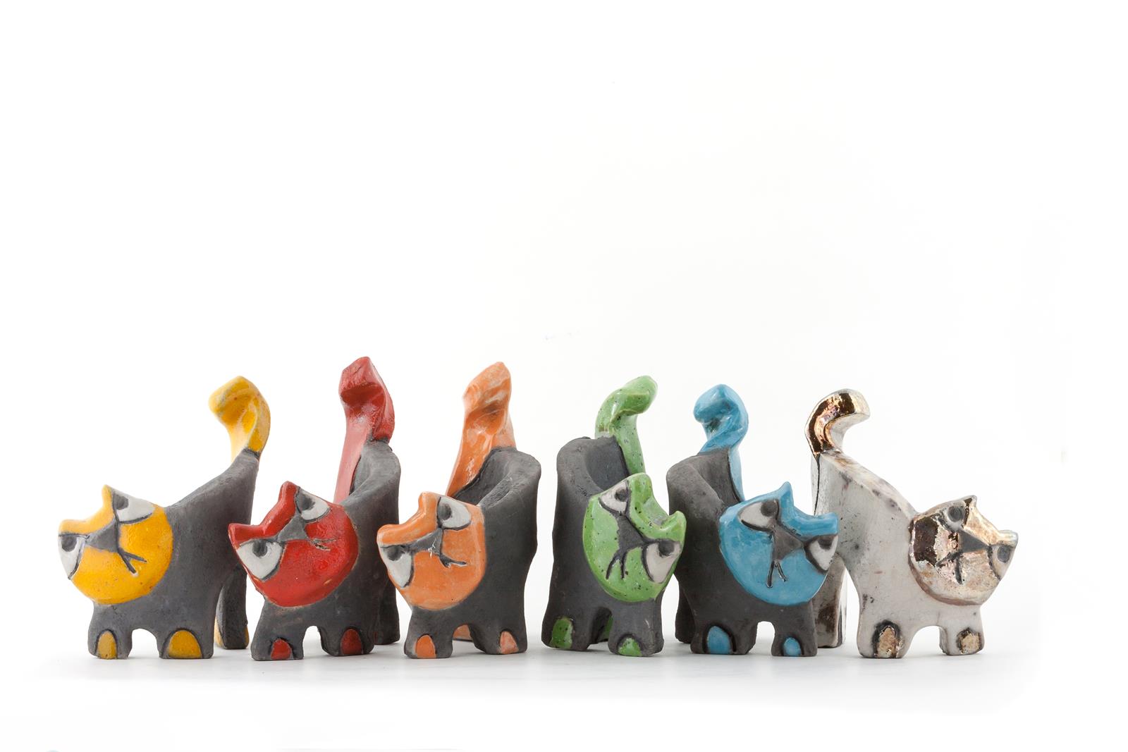 Mačka, keramika, 14x6x12cm