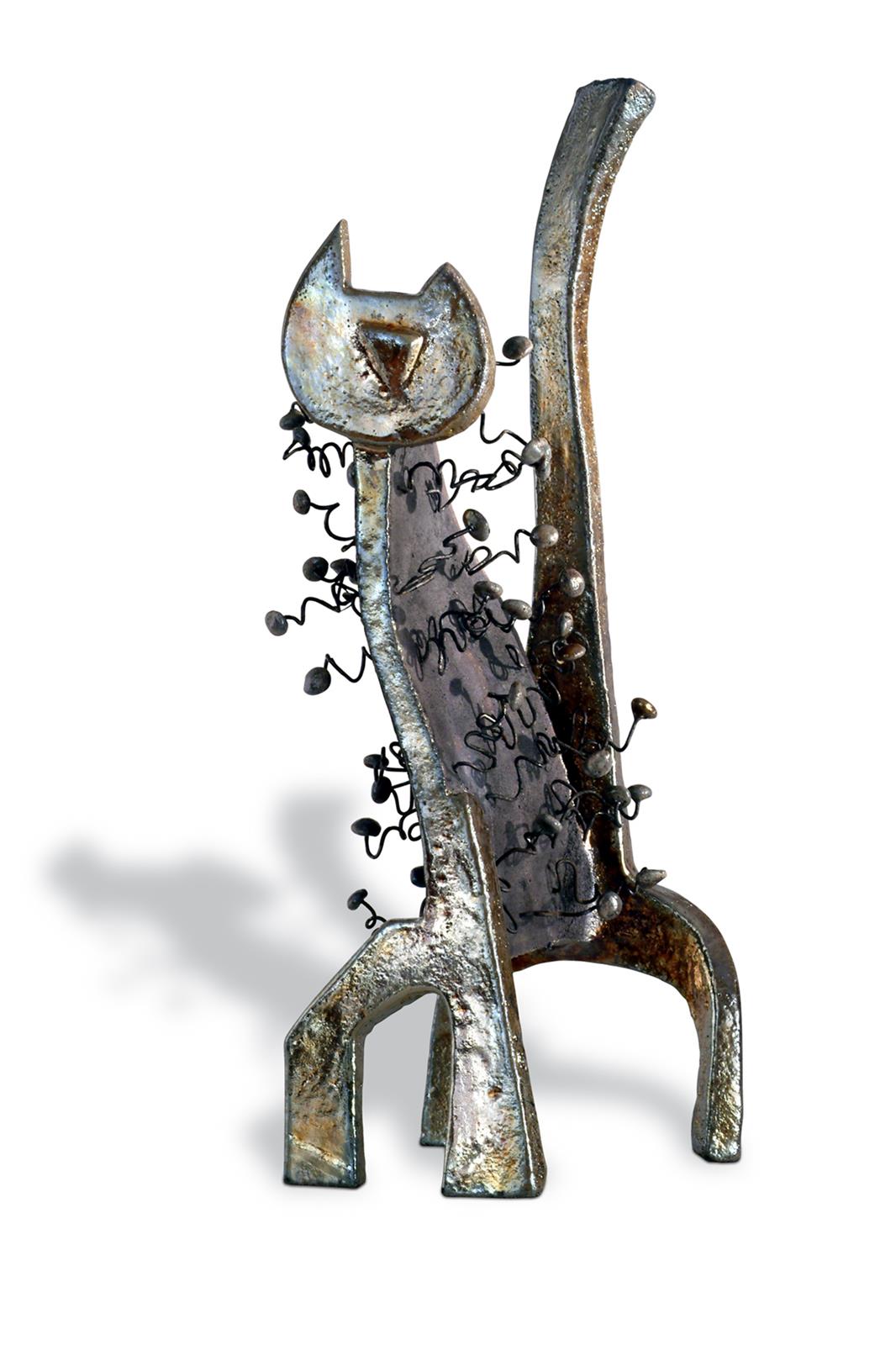 13x14x38cm, raku keramika, 2004.