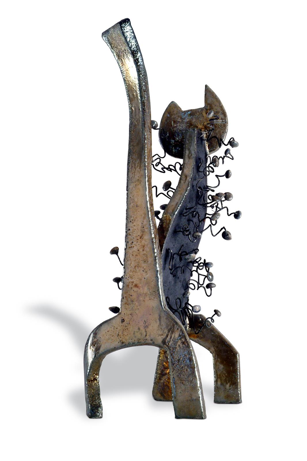 13x14x38cm, raku keramika, 2004.