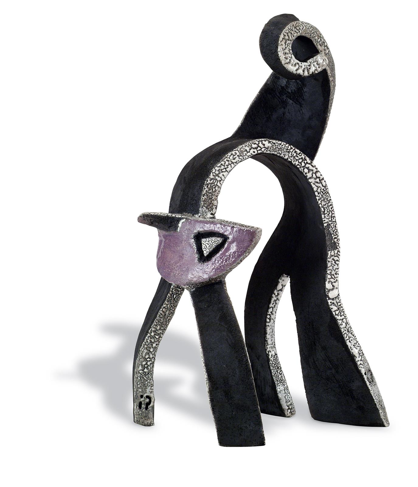 17x17x32cm, raku keramika, 2004.