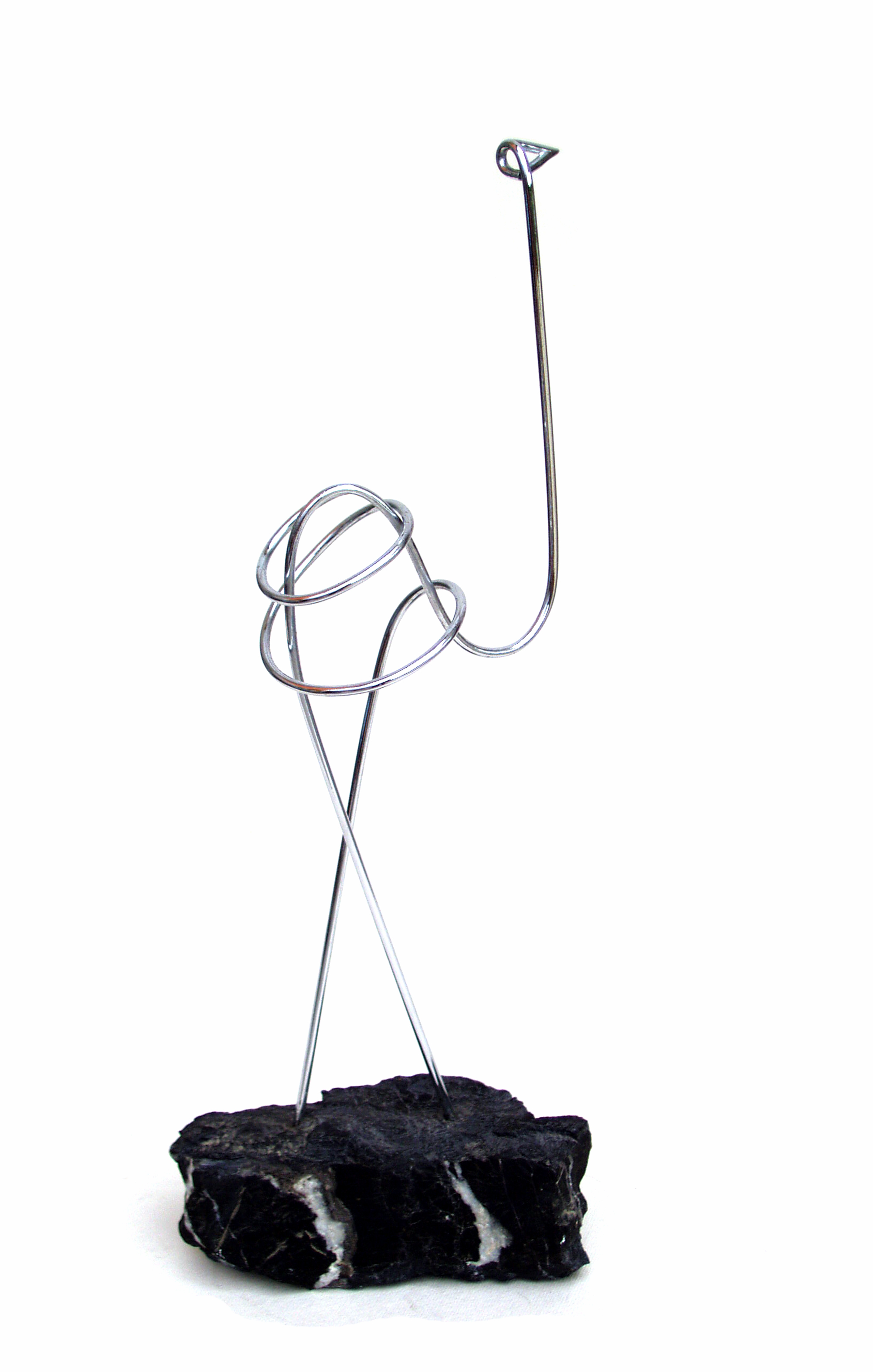 6x11x29cm, metal, kamen, 2000.