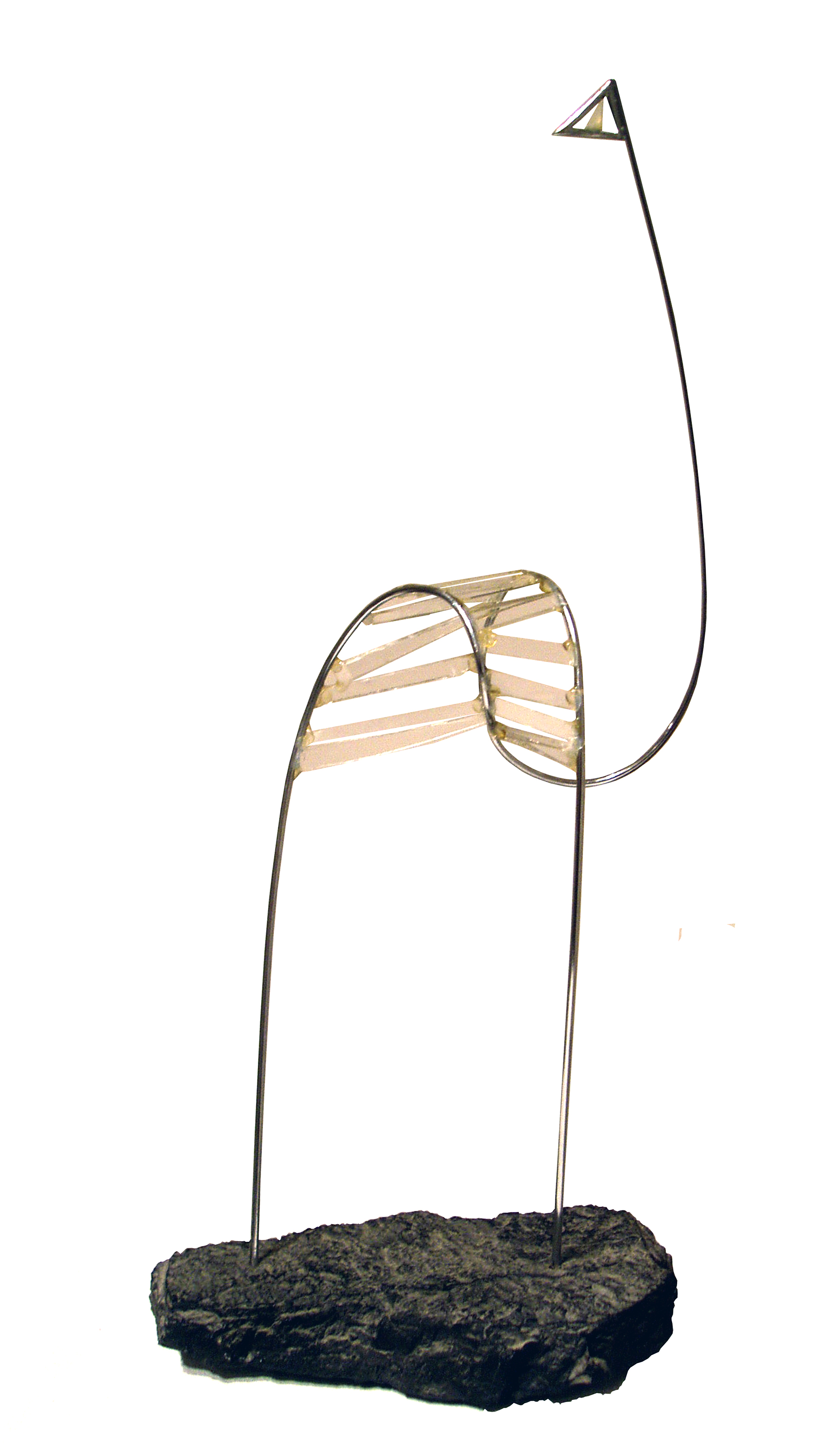 7x11x32cm, metal, staklo, 2000.