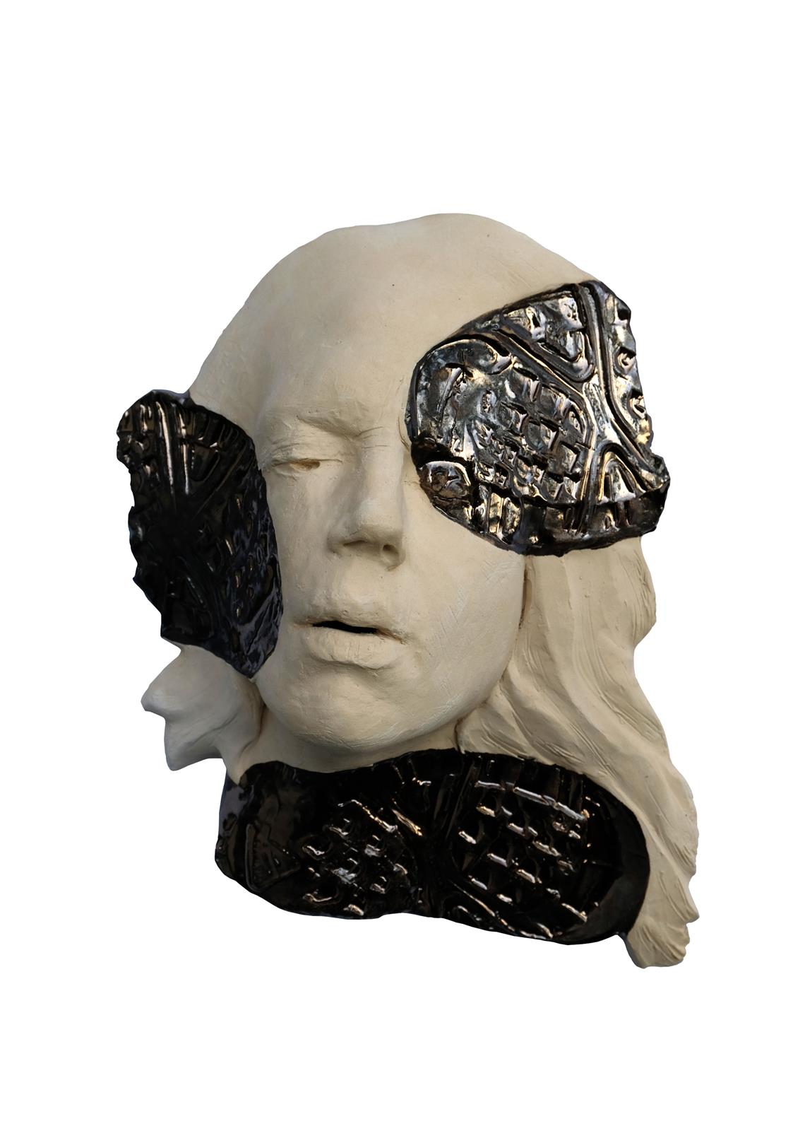 Trampled, 22x30x15cm, terracotta i glazura